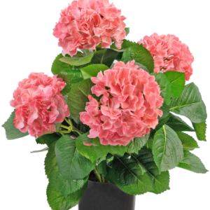 Kunstplant Hortensia 43 cm roze