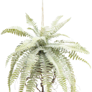 Kunst hangplant Frosted Varen op bal 76 cm