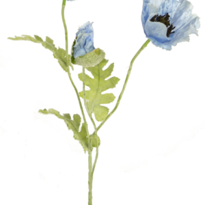 Kunstbloem Poppy 73 cm blauw