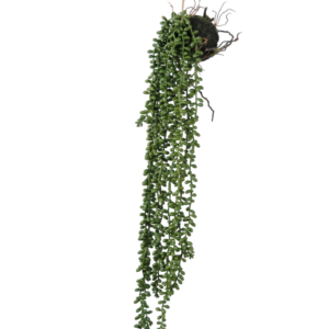 Kunst hangplant Senecio bal 58 cm