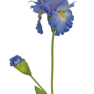 Kunstbloem Iris 80 cm blauw