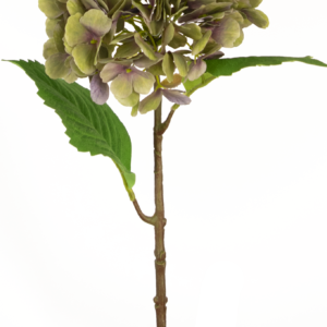 Kunst Hortensia Deluxe 55 cm groen/paars