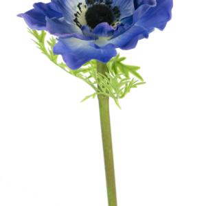 Kunstbloem Anemone Deluxe 43 cm blauw
