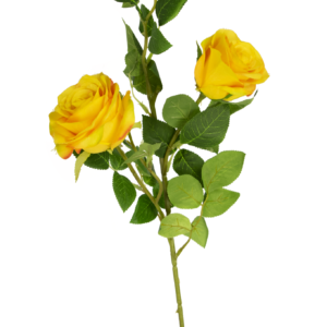 Kunsttak roos 68 cm oranje