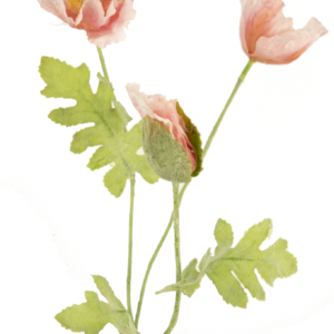 Kunstbloem Poppy 73 cm licht roze