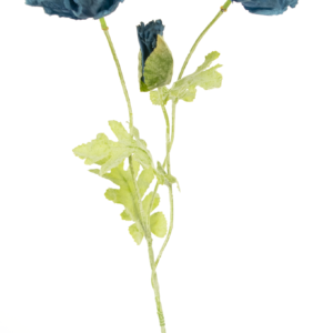 Kunstbloem Poppy 73 cm blauw