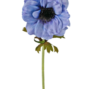 Kunstbloem Anemoon 35 cm blauw