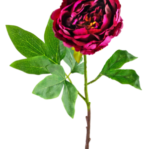 Kunstbloem Pioen 77 cm aubergine