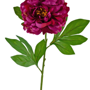 Kunstbloem Pioen 77 cm paars