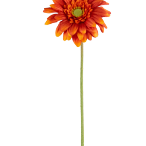 Kunstbloem Gerbera mini 47 cm zacht oranje