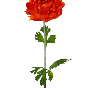 Kunstbloem Ranunculus 51 cm donker oranje