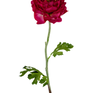 Kunstbloem Ranunculus 51 cm donkerroze