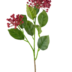 Kunstbloem Ontluikende Hydrangea 55 cm donkerroze