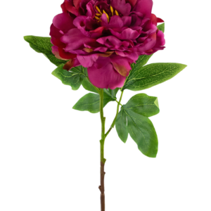 Kunstbloem Pioen 61 cm roze