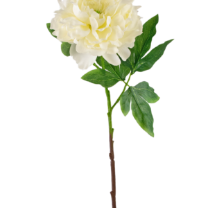 Kunstbloem Pioen 61 cm wit