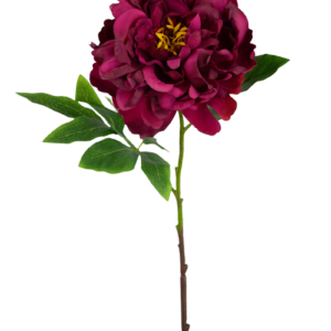 Kunstbloem Pioen 61 cm paars