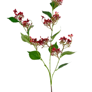 Kunstbloem Wilde Hydrangea 93 cm rood