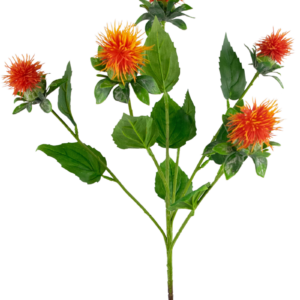 Kunstbloem Saffloer 79 cm oranje
