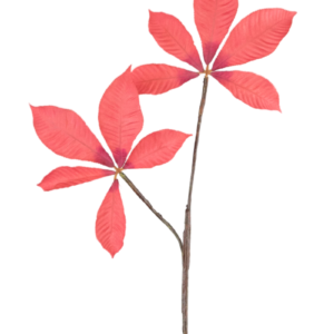 Kunsttak Kastanjeblad 63 cm rood